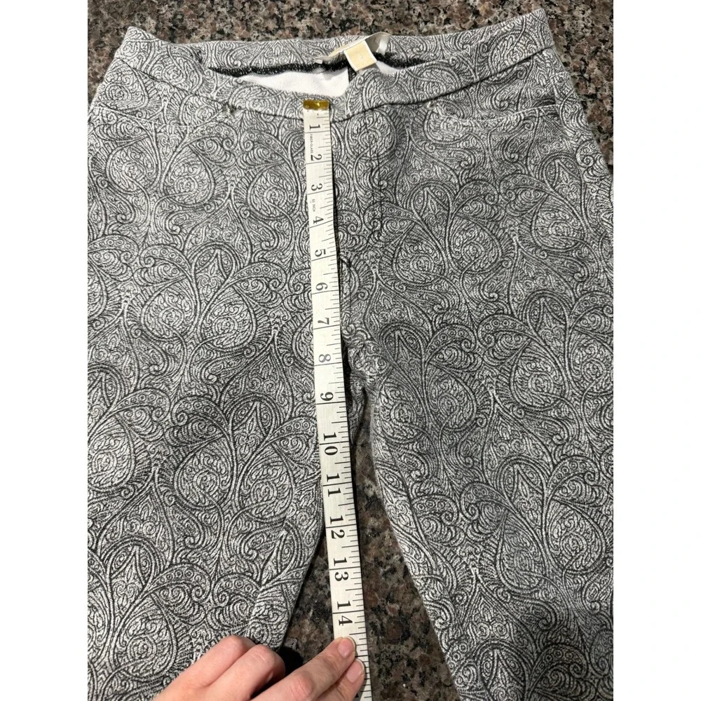 Michael Kors Womens Grey Paisley Skinny Leg Pull‎ On Pants Size S Jeggings